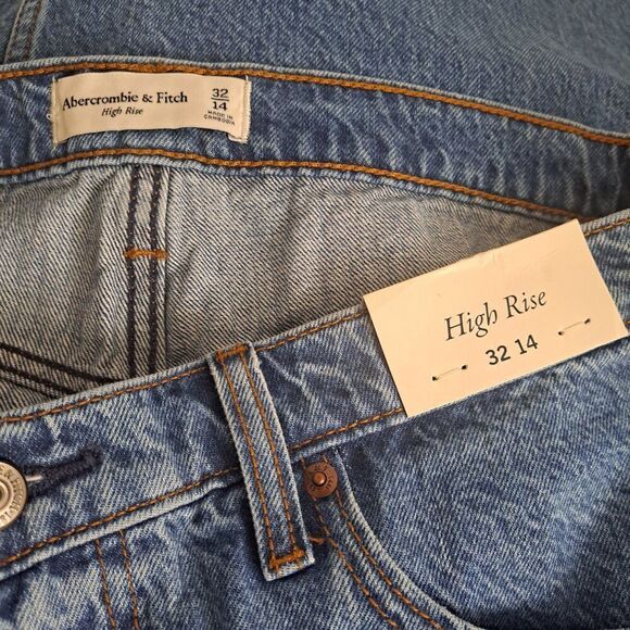 Abercrombie & Fitch Women's Denim Skirt Blue High Rise Boho 32/14 - Picture 9 of 10